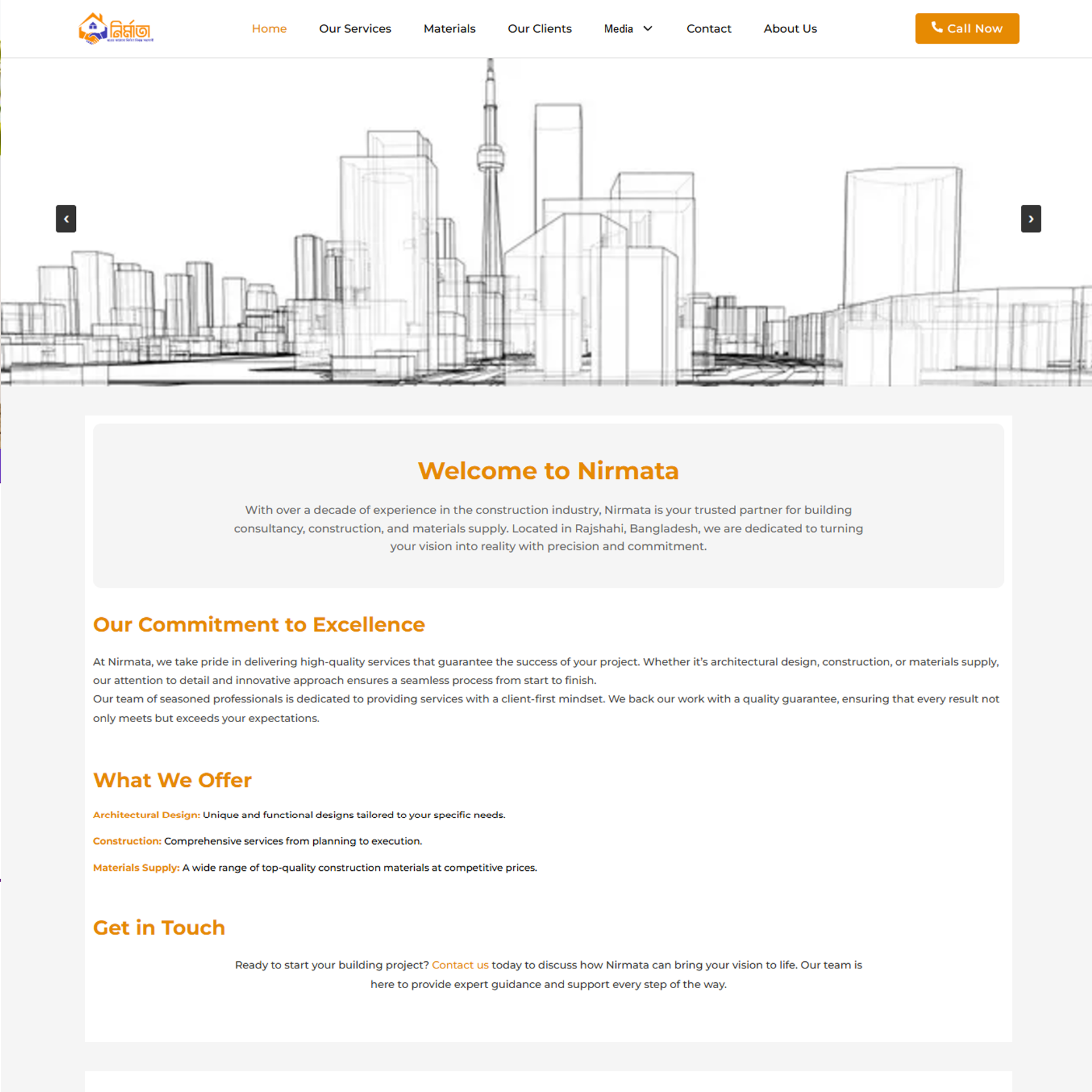 Construction Company Portfolio Design